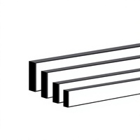 Luminaire de plafond à bande LED en tube carré en fer ultra-lumineux à bords arrondis, température de couleur 6000K
