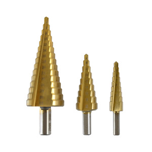 Lingxian Counterbore <b>Drill</b> Metric <b>Step</b> <b>Drill</b> With Titanium Plating Multi Stage Pagoda Shape For Hole Opening And Reaming - Product Image 1