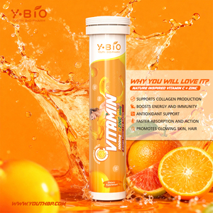 एस्कॉर्बिक एसिड संतरे 1000mg अपवर्सन विटामिन सी जिंक सेलेनियम डी एंटीऑक्सीडेंट प्रतिरक्षा समर्थन त्वचा को चमकदार वयस्क - Product Image 2