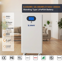 SAMAS 51.2V LiFePO4 Paquete de Baterías de Litio Dividido de 8-20kWh, Sistema Híbrido de Almacenamiento de Energía para el Hogar, Grado Comercial, BMS Inteligente, Comunicación CAN