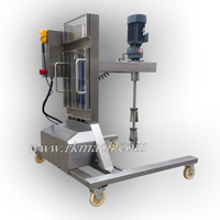 Mélangeur pliable électrique 4HP 3kw avec support de levage hydraulique pour fourre-tout IBC de 1000 litres