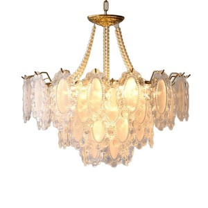 French Style Chandelier Pearl Crystal <b>LED</b> <b>Light</b> Round Multi Head Living Room Bedroom Dining Room Lighting Fixture - Product Image 3