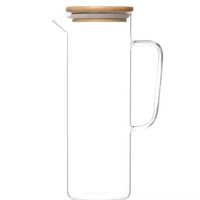 Bouilloire à eau Noble Happy 1,5 L en verre borosilicate transparent, style européen classique, anti-dumping, élégante, avec couvercle, pour café et thé