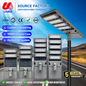 Lampadaire solaire LED intégré tout-en-un, étanche IP66, en aluminium moulé sous pression, 30W 35W 40W 50W 60W - Product Image 1