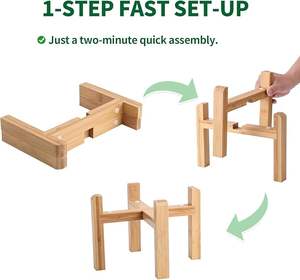 Pabrik tinggi mangkuk keramik berdiri untuk sedang besar jenis makanan anjing makanan air makanan hewan peliharaan berat mangkuk pemegang - Product Image 3