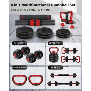 Adjustable <b>Dumbbell</b> Set Kettle Bell Barbell Three in One 40KG 50kg Barbell <b>Dumbbell</b> System Set for Home Gym Dumbell Set - Product Image 2