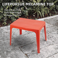 Plateau de table en résine plastique mélaminée Lifepursue avec protection UV liquide thermique HPL pour usage commercial hôtelier