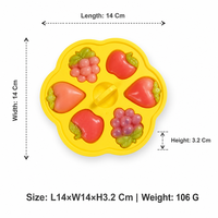 Moule à gâteau vapeur en silicone pour bébé, qualité alimentaire, sans BPA, facile à démouler, 6 cavités, forme de fruits, pour aliments pour bébés DIY, fraise, raisin