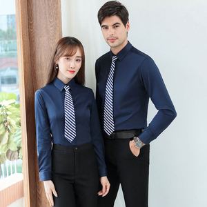 Design Same for Men and Women Custom Embroidery LOGO Professional Shirts Long Sleeves Teacher Cotton Banker Unisex Knitting - Product Image 3