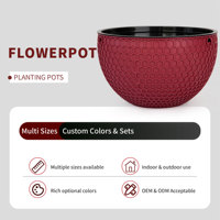 Pot de fleurs suspendu traditionnel à double compartiment avec trous de drainage, 4,74 L, en PP durable pour usage intérieur/extérieur