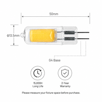 Ampoule LED G4 AC/DC 12V 2W 150LM 2200K-6000K 360-Degrés COB Verre pour Lustre Résidentiel et Paysager, CRI Élevé >80 CE/FCC