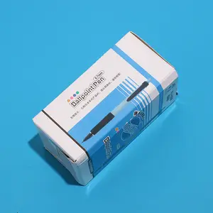 蓝色墨水再装球点塑料笔带0.7毫米书写宽度中国工厂促销礼品文具