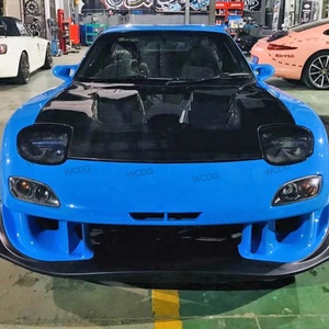 Tái phong cách sợi carbon phía trước thông hơi Fender cho <span class=keywords><strong>Mazda</strong></span> RX-7 FD <span class=keywords><strong>rx7</strong></span> <span class=keywords><strong>fd3s</strong></span> cản trước động cơ mui xe nắp ca-pô Bìa xe BodyKit - Product Image 5