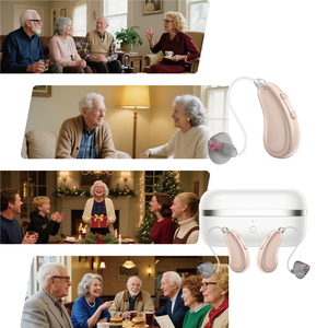 Écouteurs amplificateurs audio Bluetooth 50-120.32DB réglables, stéréo HiFi, réduction du bruit, amplificateur vocal, légers, intra-auriculaires - Product Image 3