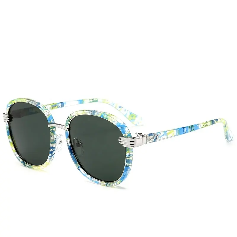 2019 großhandel Shanghai JHeyewear Fashion Trend Nette Runde Rahmen Sonnenbrille Kinder Bunte Polarisierte Sonnenbrille