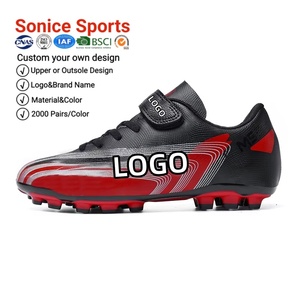 Chaussures de football roses pour filles avec doublure en maille Usine de Chine Chaussures de football pour garçons pour les sports d'hiver et d'été - Product Image 1