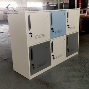 Armadietto in Acciaio a 6 Ante Resistente, Armadietto Colorato <span class=keywords><strong>per</strong></span> Borse Scolastiche, Kit di <span class=keywords><strong>Armadietti</strong></span> Metallici <span class=keywords><strong>per</strong></span> Aula e Camera da Letto - Product Image 6