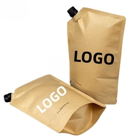 Pochette à bec verseur en papier kraft recyclable de haute qualité, impression personnalisée, chewing-gum, sushi, sécurité alimentaire, qualité alimentaire