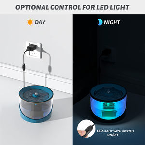 स्वचालित बिल्ली कुत्ता पानी का फव्वारा 2.2L चार्ज-संचालित अल्ट्रा-शांत पीने की मशीन रंगीन रोशनी ठोस पालतू पानी - Product Image 6