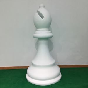 دعامة للتصوير الفوتوغرافي مجموعة كاملة من راتنج الألياف الزجاجية العملاقة مجموعة الشطرنج الأبيض والأسود للنحت في الهواء الطلق ديكور موضوع حديقة المنزل - Product Image 3