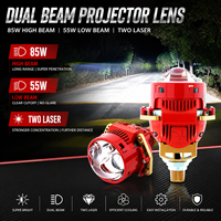 VAHID 85w Bi-LED Projecteur Lentille de Phare de Voiture, Lentille de Phare à Double Faisceau Anti-éblouissement, Plug and Play