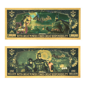 Venta Especial 2026: Colección de Billetes de <span class=keywords><strong>Batman</strong></span> con 5 Diseños, Bañados en Oro de 24K, Impresión UV a Doble Cara, Regalo de Recuerdo - Product Image 2