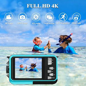 กล้องดิจิตอลกันน้ำ OEM 48MP 4K หน้าจอคู่ จอ LCD ด้านหน้า กล้องถ่ายภาพใต้น้ำสำหรับกีฬาแอคชั่น - Product Image 2