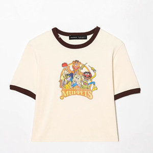 Camiseta de manga corta holgada con cuello redondo de poliéster para mujer, diseño de marioneta de rana grande de dibujos animados, colección de verano 2026 BR&ZA - Product Image 4