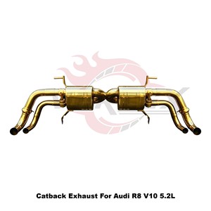 Vortex Luxury Gold-Plated Stainless Steel <b>Exhaust</b> System For Audi R8 V10 5.2L 2018-2023 Bespoke Tuning - Product Image 5
