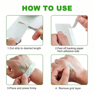 Rouleau de film transparent en PU pour soins post-tatouage, 4 po x 12 yds, imperméable et respirant, <span class=keywords><strong>bandage</strong></span> seconde peau pour la cicatrisation des nouvelles tatouures et le soin des cicatrices - Product Image 4