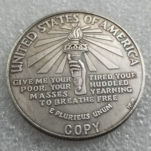 Copia 1906 statua americana della libertà moneta commemorativa da 1 dollaro fiaccolatore - Product Image 6