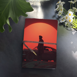 A6 Journal idéal pour les plans de repas des étudiants en nutrition brouillons et notes de calcul des nutriments avec homme Turban manteau voiture rouge <span class=keywords><strong>soleil</strong></span> Pri - Product Image 1