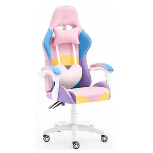 2022 produttore all'ingrosso a buon mercato fabbrica diretta colore rosa kid gaming chair studio sedile sedia da corsa per bambini