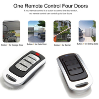 Control remoto multifrecuencia de 280 MHz a 868 MHz para puertas de garaje.