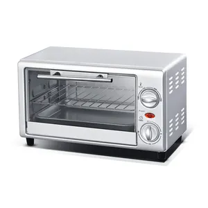 750W 8L Mini ev Pizza tost makinesi fırın, paslanmaz çelik masaüstü fırın pişirme için, mutfak aletleri taşınabilir elektrikli fırın.
