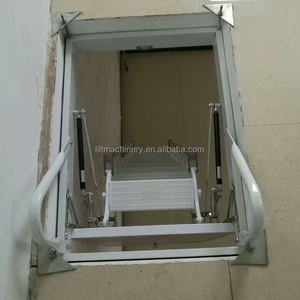 Meilleures ventes 2026 : Échelle de grenier pliante Henzs E-TM-01 en alliage d'aluminium, verrouillage manuel moderne, capacité de charge 300 kg, 10 pieds - Product Image 5