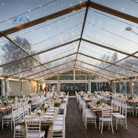 Tente de réception transparente de luxe pour mariages et événements en extérieur 10x20m 20x20m