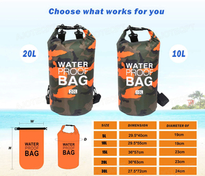 AJOTEQPT impermeabile in PVC mimetico portatile borsa a secco pieghevole <span class=keywords><strong>per</strong></span> bagno zaino <span class=keywords><strong>per</strong></span> Rafting - Product Image 2