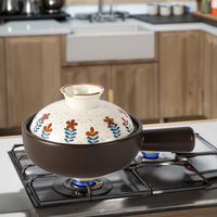 Pot de sable en céramique écologique résistant aux hautes températures pour cuisinière à gaz et à induction Pot à soupe compatible pour la cuisson