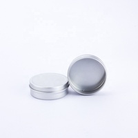 Scatola di barattolo di latta in alluminio con sapone rotondo argento da 60ml 2 OZ con coperchio scorrevole