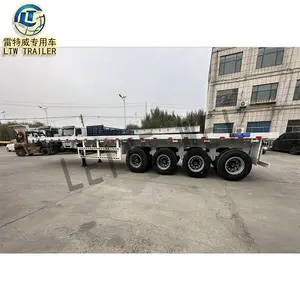 2 Axle 3 Axle 15meters Air Suspension 20ft 40ft 30ft 40ton Container Flatbed Truck Trailer For Sale