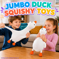 Balle anti-stress géante en TPR en forme de canard, jouet sensoriel à presser, jouet fidget personnalisable avec logo, à remontée lente, pour soulager l'anxiété