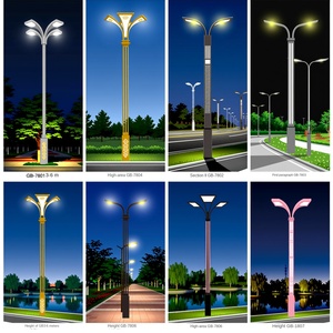 LED Street Light <b>Solar</b> Powered IP66 Rated 10-Year Warranty <b>Outdoor</b> Landscape Bollard Lamp with Leaf Motif Post Top <b>Lantern</b> - Product Image 5