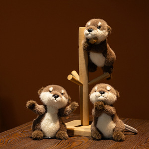 Oso de Peluche Suave y Adorable, Muñeco Granulado con Peso para Colgar en Bolsos, con Forro de Fieltro y Malla de Franela para Alivio del Estrés - Product Image 1