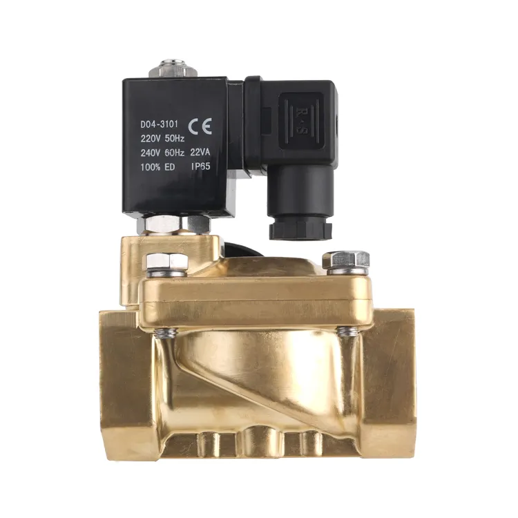 Top Selling NingBo 2/2 Way Water Solenoid Valve Brass Body Plastic Coil Solenoid Valve For Small Compressor