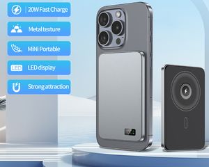 Sạc dự phòng mini siêu nhỏ gọn <span class=keywords><strong>10000mAh</strong></span>, in logo tùy chỉnh, màn hình <span class=keywords><strong>LED</strong></span>, sạc không dây nhanh, tích hợp nam châm - Product Image 2