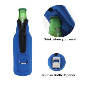 Fundas Aislantes de Neopreno para Botellas y Latas de Cerveza con Abrebotellas y Cierre, Accesorios de Bar, 12 oz - Product Image 3