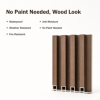 Panel Dinding WPC PVC Motif Kayu Tanpa Perlu Cat, Cladding Beralur untuk Dekorasi Interior Kamar Tidur yang Hangat