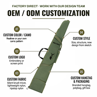 Sac de tir rembourré en mousse GAF personnalisé OEM en polyester Oxford 600D de 50,4 pouces, étui souple pour fusil de chasse aux oiseaux aquatiques, pour la chasse au canard et à l'oie
