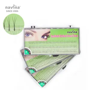 navina 3D睫毛发芽小风扇体积0.10毫米8-14毫米OEM卷曲C自然长开的假睫毛扩展化妆